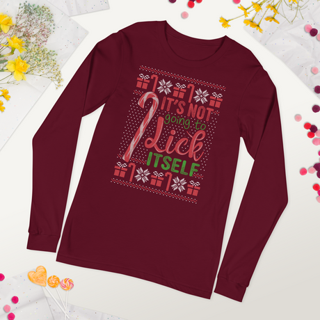 Lick Itself (Ugly Christmas)-T-Shirts-Swish Embassy