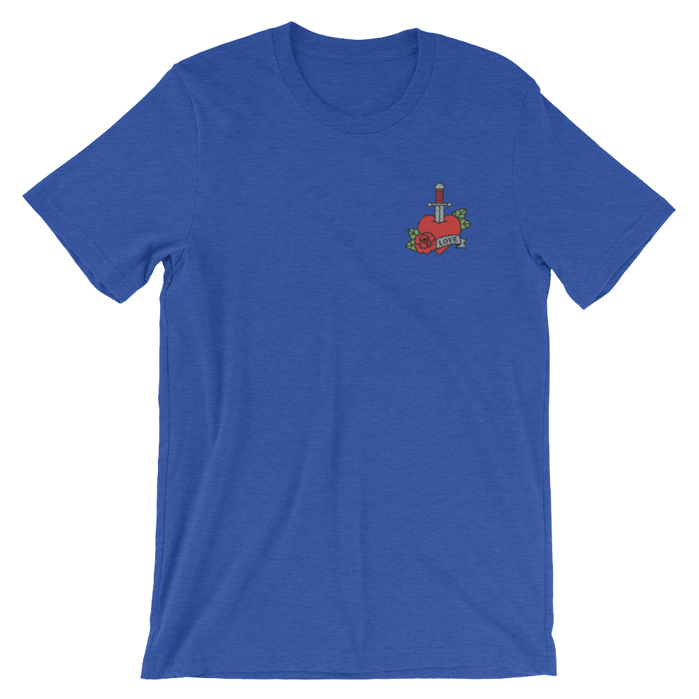 Love (Embroidered T-Shirt)-Embroidered T-Shirts-Swish Embassy