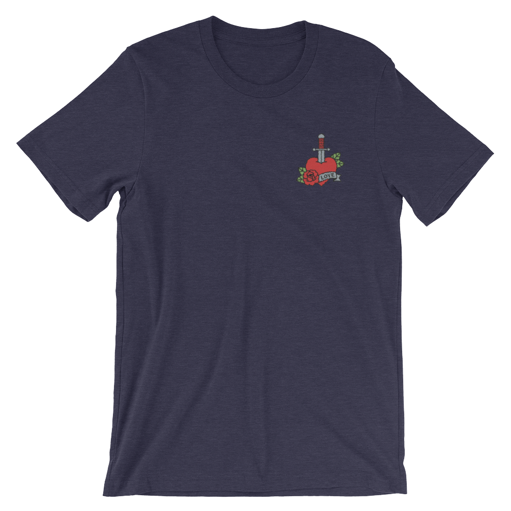 Love (Embroidered T-Shirt)-Embroidered T-Shirts-Swish Embassy