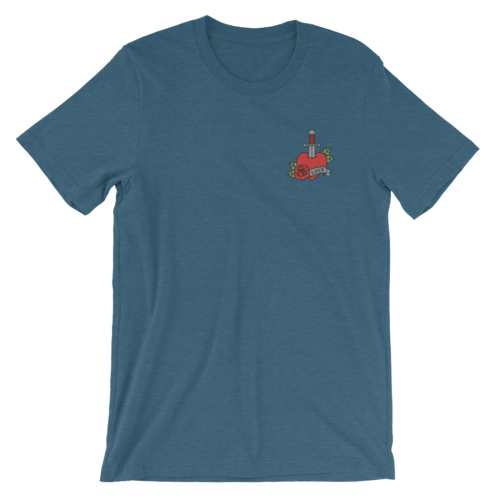 Love (Embroidered T-Shirt)-Embroidered T-Shirts-Swish Embassy