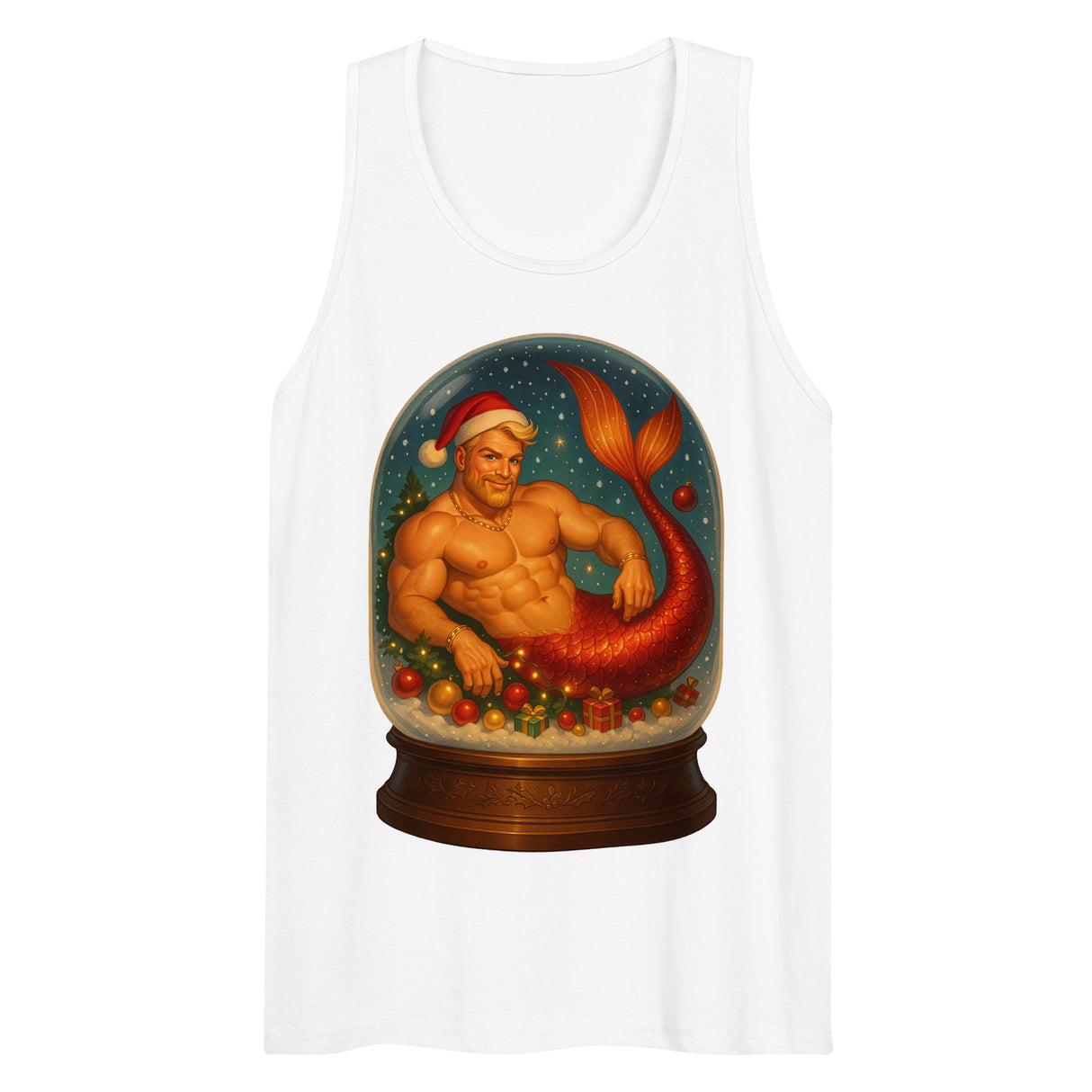 Merman in a Snow Globe (Tank top)-Tank Top-Swish Embassy