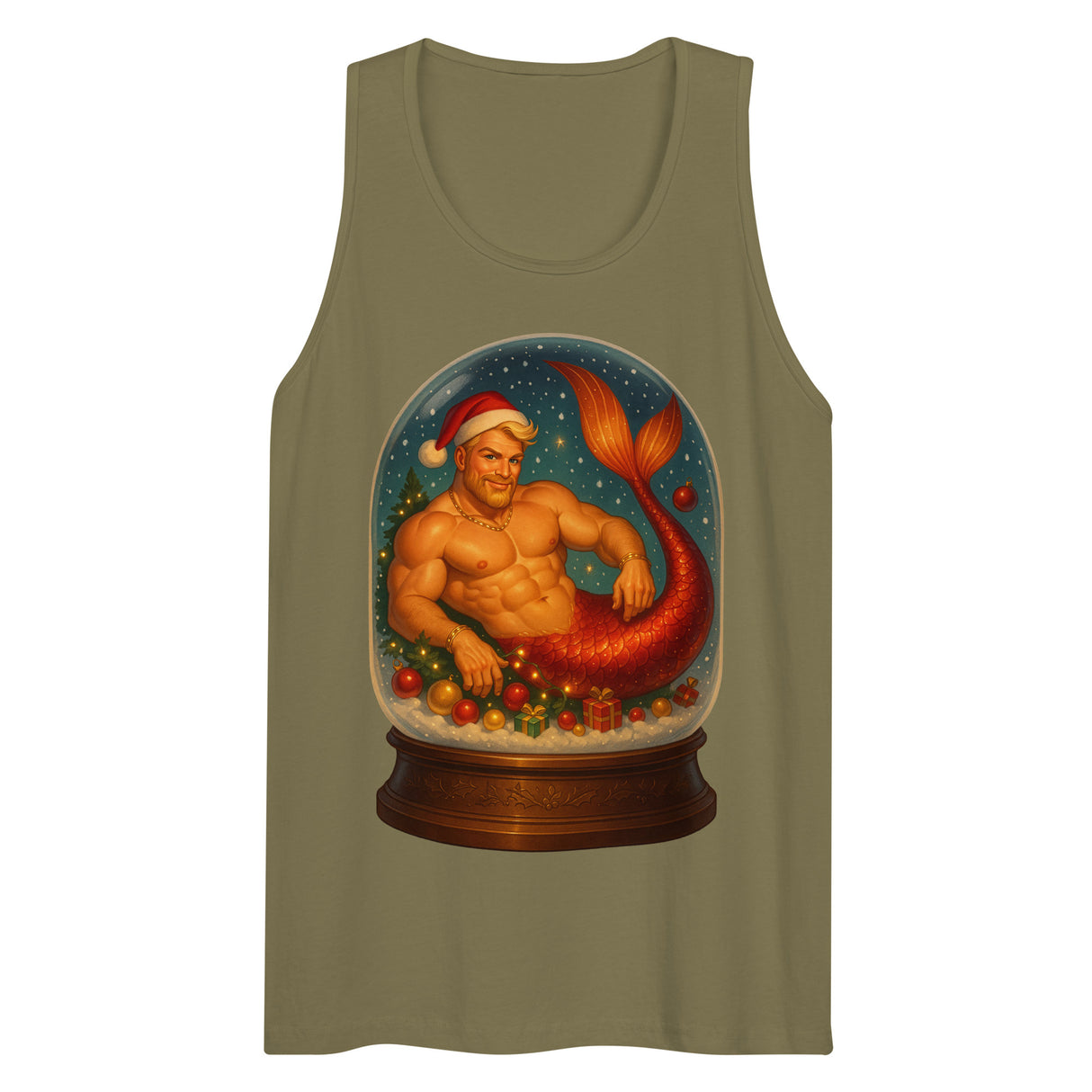 Merman in a Snow Globe (Tank top)-Tank Top-Swish Embassy