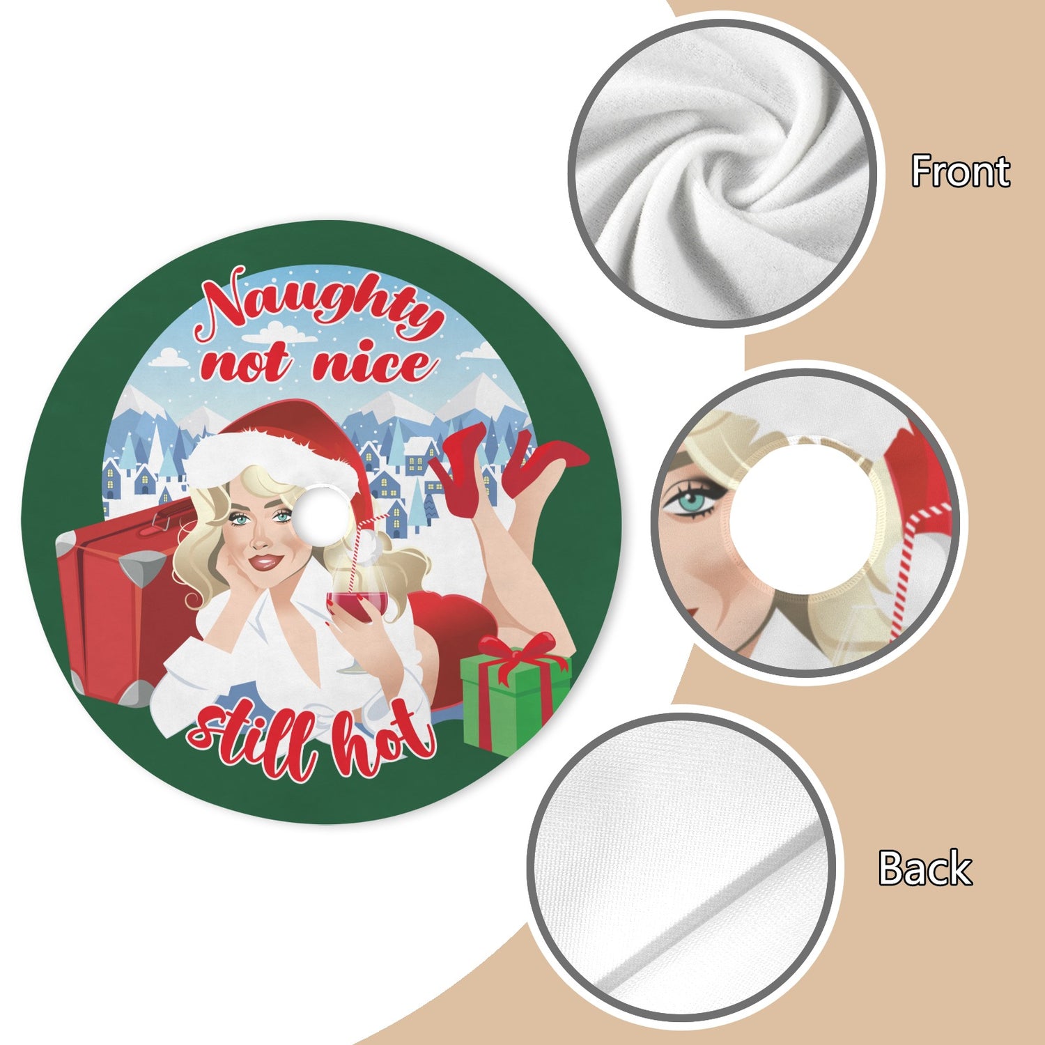 Naughty Not Nice (Tree Skirt)-Tree Skirts-Swish Embassy