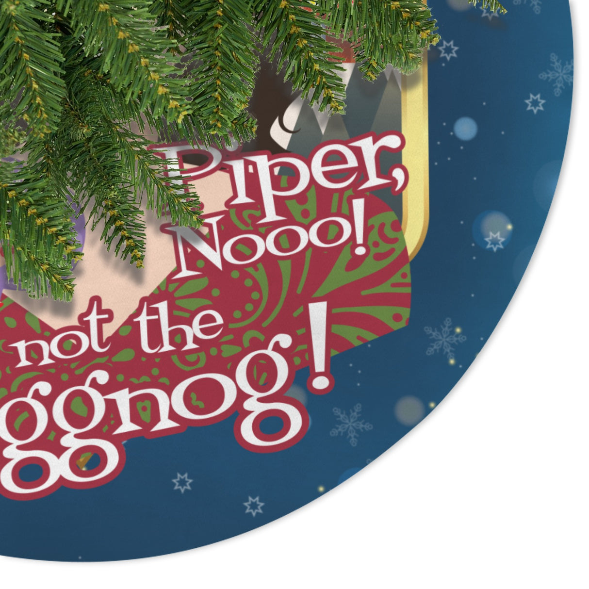 Not the Eggnog (Tree Skirt)-Tree Skirts-Swish Embassy