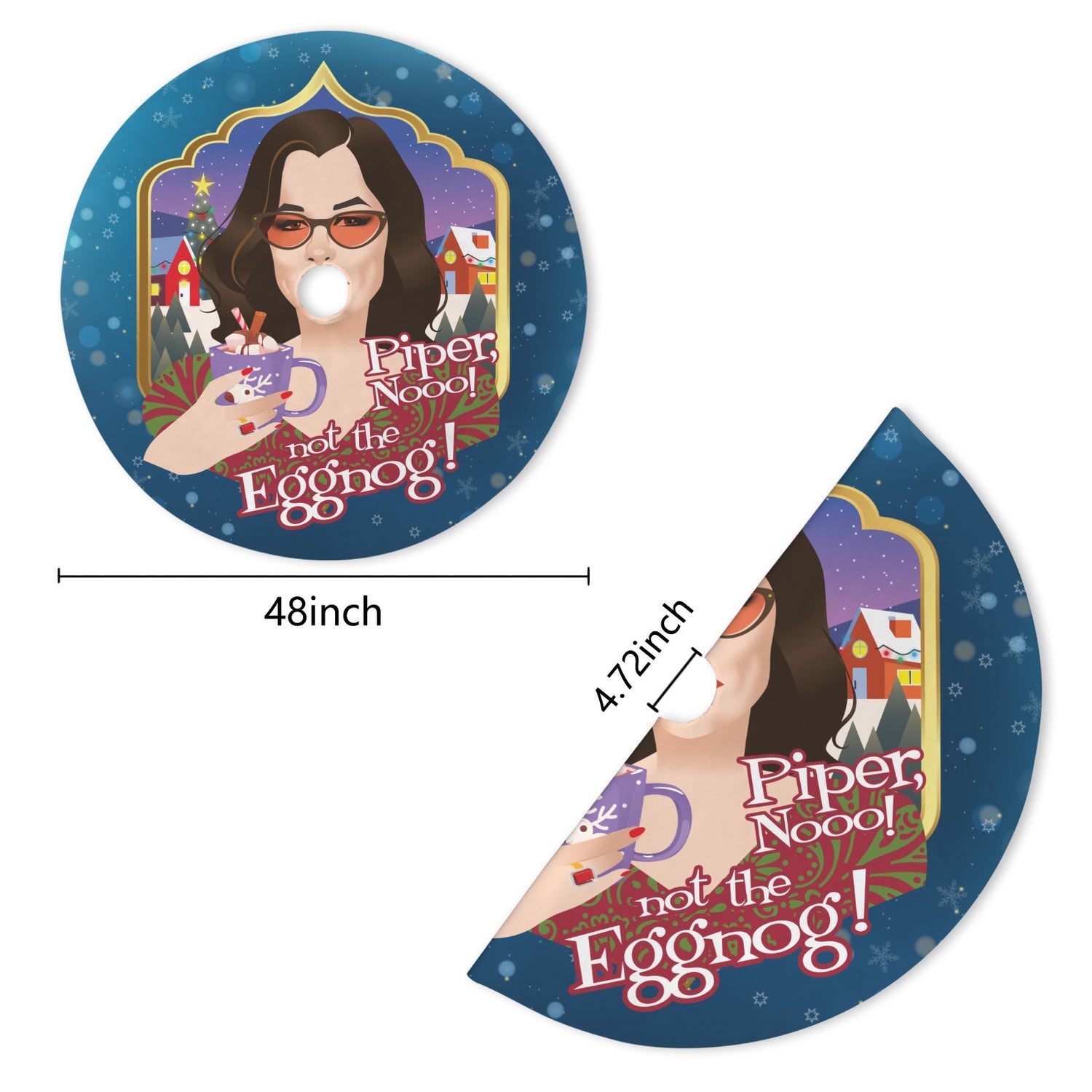 Not the Eggnog (Tree Skirt)-Tree Skirts-Swish Embassy