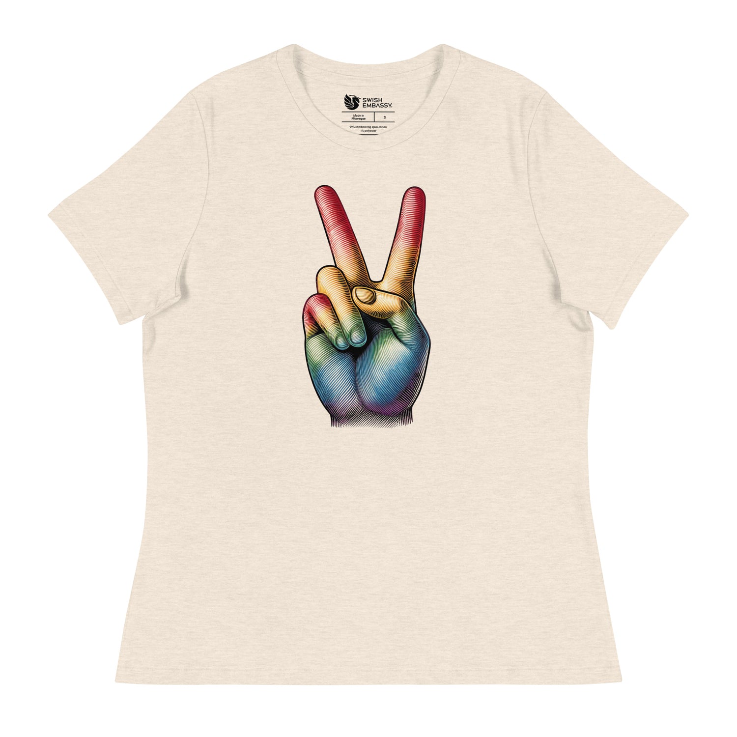 Peace and Pride (Women's Relaxed T-Shirt)-Women's T-Shirts-Swish Embassy