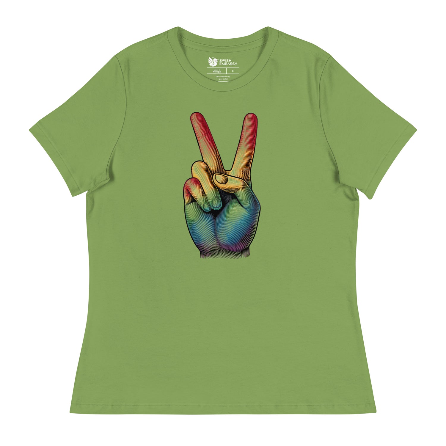 Peace and Pride (Women's Relaxed T-Shirt)-Women's T-Shirts-Swish Embassy