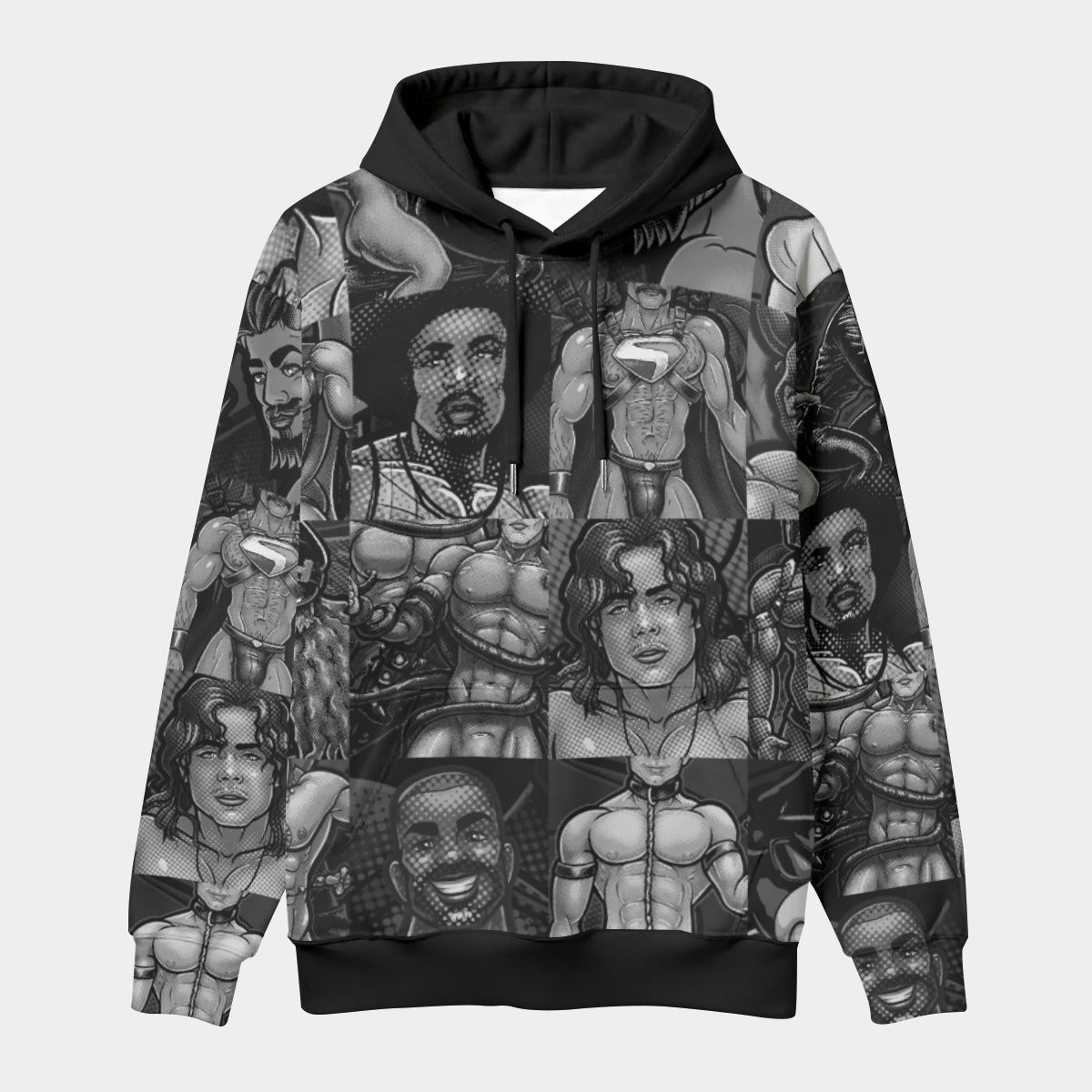 Pop Boys Black (AOP Hoodie)-AOP Hoodie-Swish Embassy