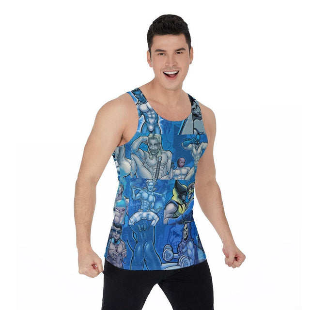 Pop Boys Blue (Allover Tank Top)-Allover Tank Top-Swish Embassy
