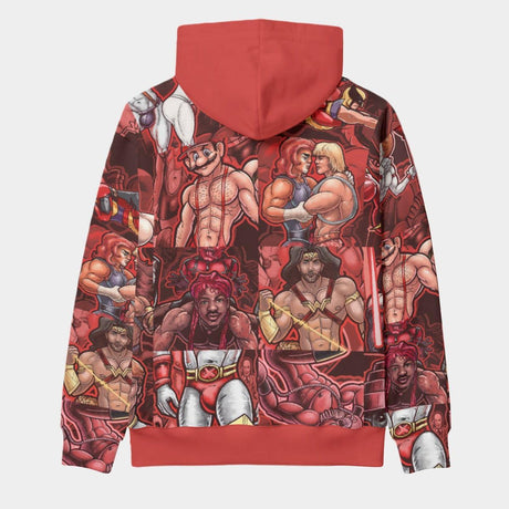 Pop Boys Red (AOP Hoodie)-AOP Hoodie-Swish Embassy