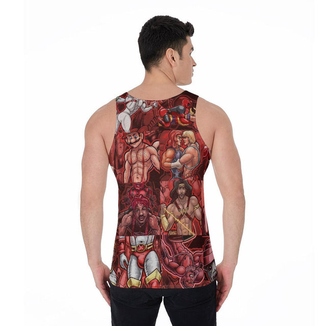 Pop Boys Red (Allover Tank Top)-Allover Tank Top-Swish Embassy