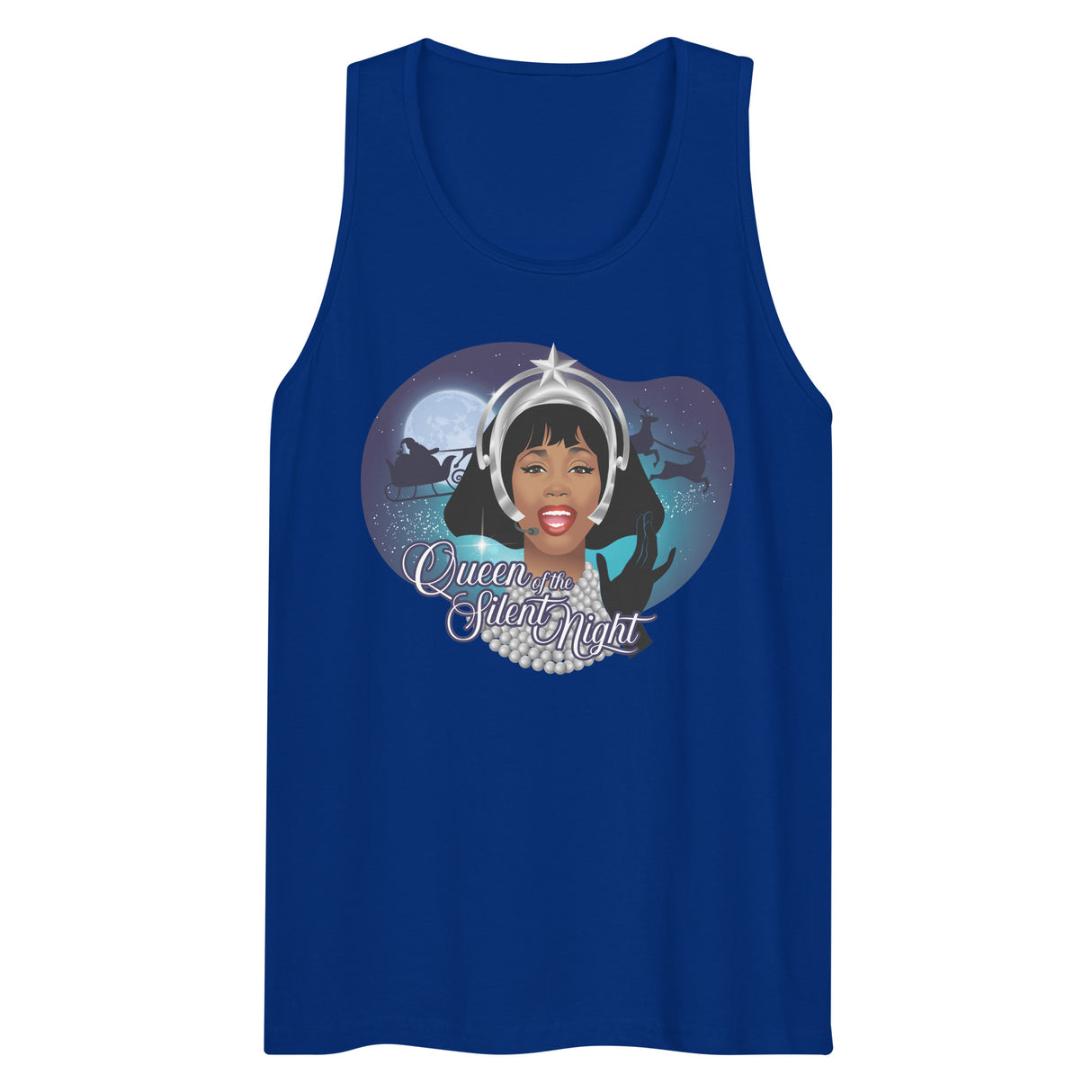 Queen of the Silent Night (Tank top)-Christmas Tank Tops-Swish Embassy