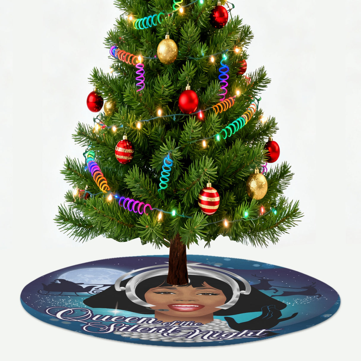 Queen of the Silent Night (Tree Skirt)-Tree Skirts-Swish Embassy