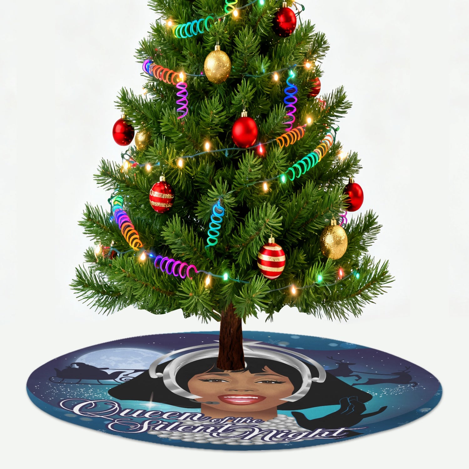 Queen of the Silent Night (Tree Skirt)-Tree Skirts-Swish Embassy