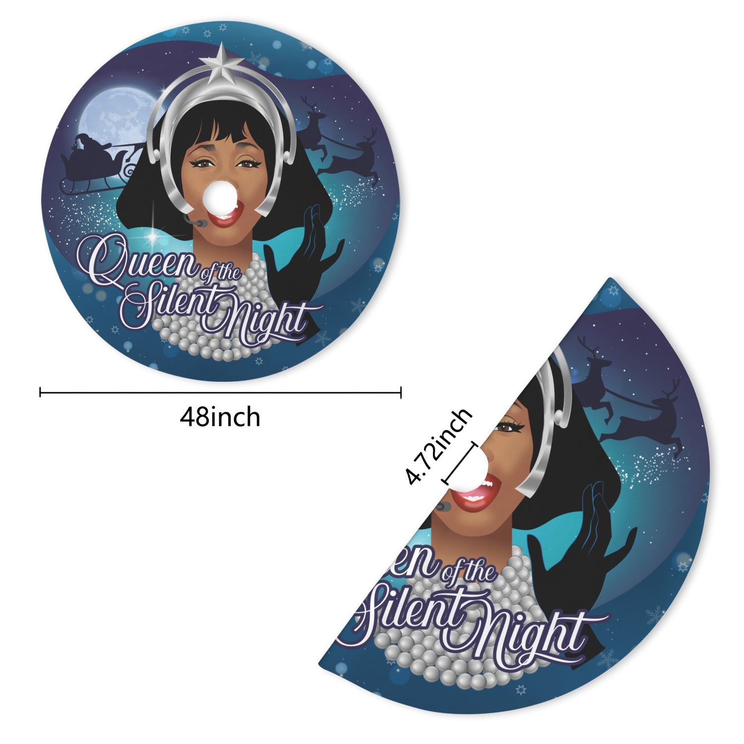 Queen of the Silent Night (Tree Skirt)-Tree Skirts-Swish Embassy