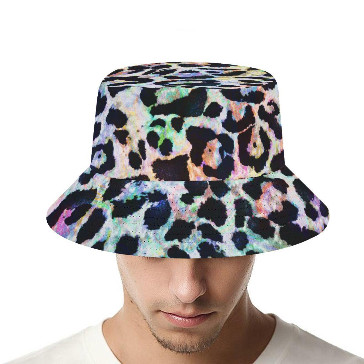 Rainbow Leopard (Allover Bucket Hat)-Allover Bucket Hat-Swish Embassy