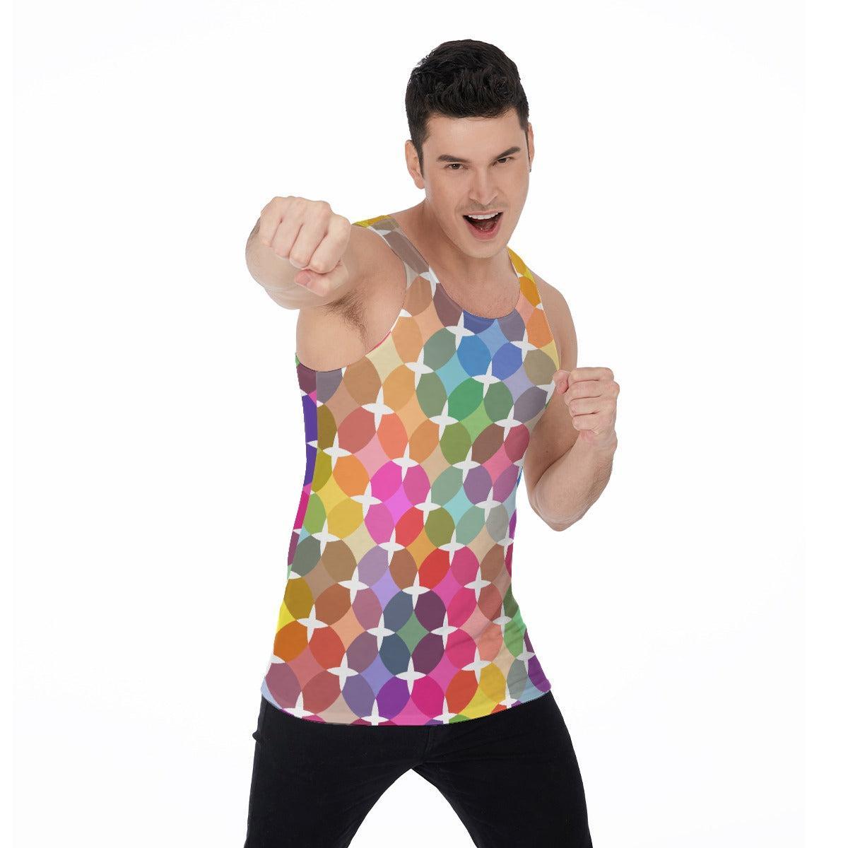 Rainbow Star (Allover Tank Top)-Allover Tank Top-Swish Embassy