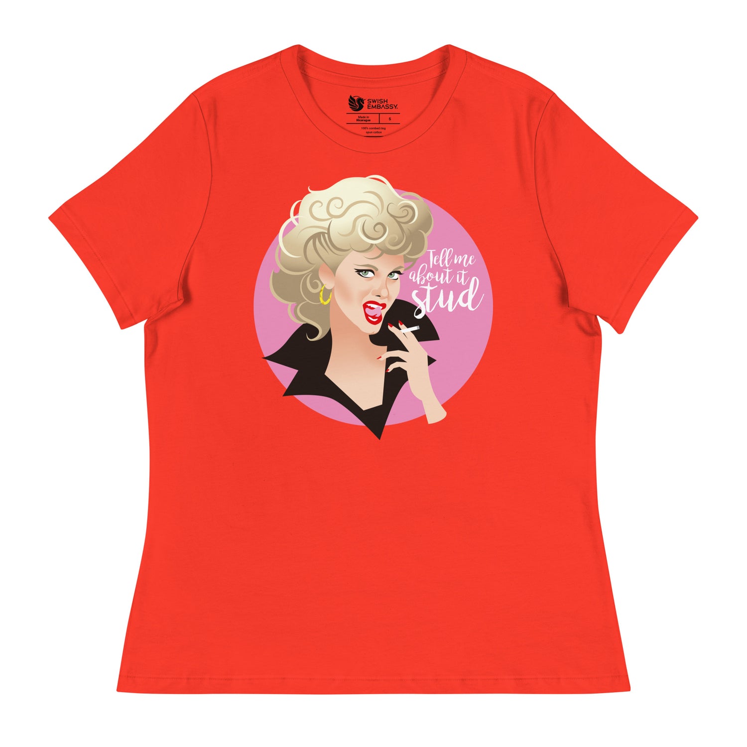 Tell Me About it Stud (Women's Relaxed T-Shirt)-Women's T-Shirts-Swish Embassy