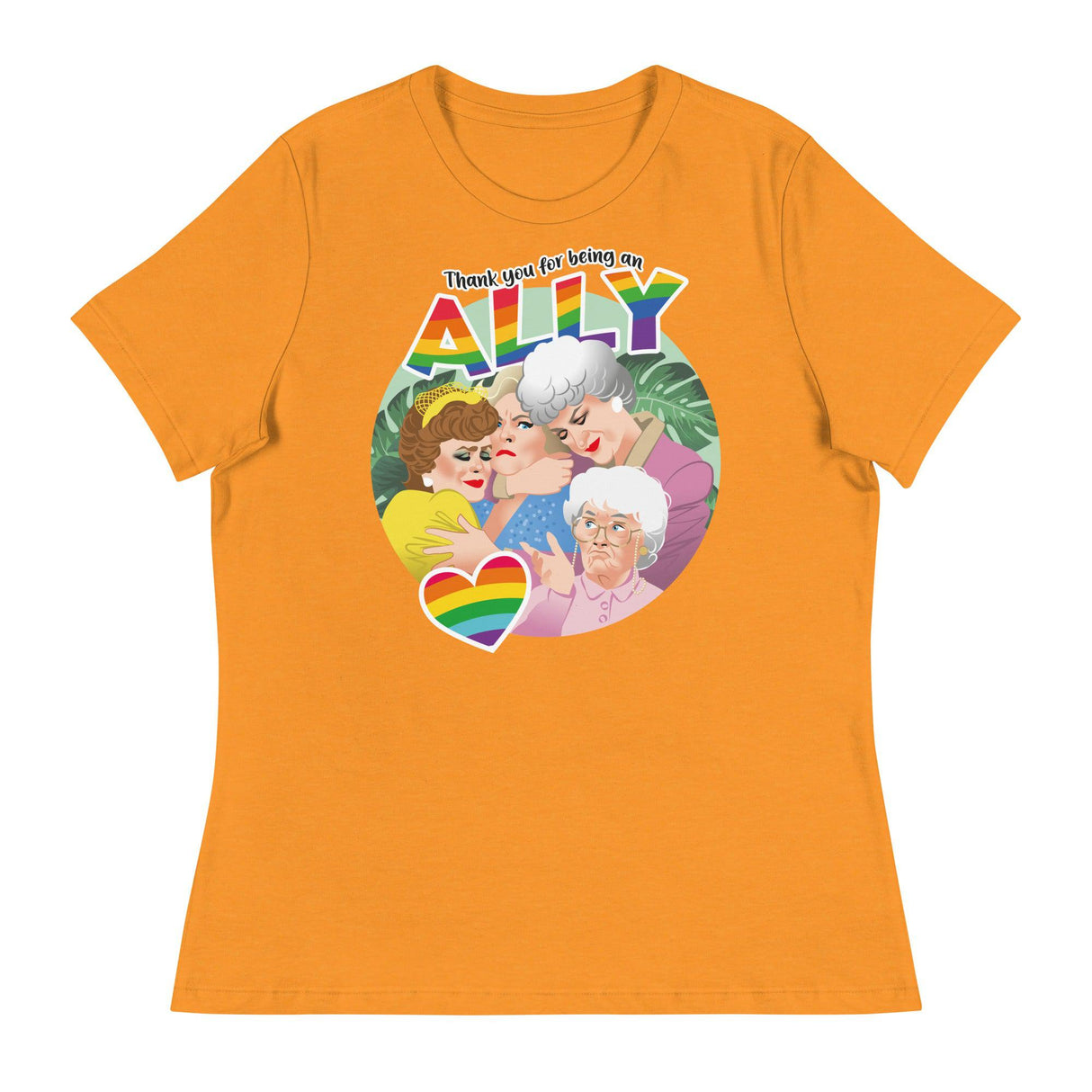 Thank You for Being an Ally (Women's Relaxed T-Shirt)-Women's T-Shirts-Swish Embassy