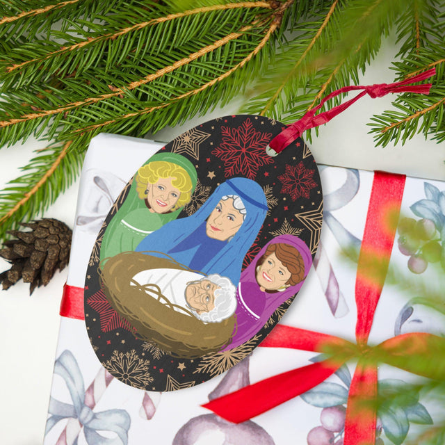 The Birth of Cheesecake (Ornament/Fridge Magnet)-Wood Ornament-Swish Embassy