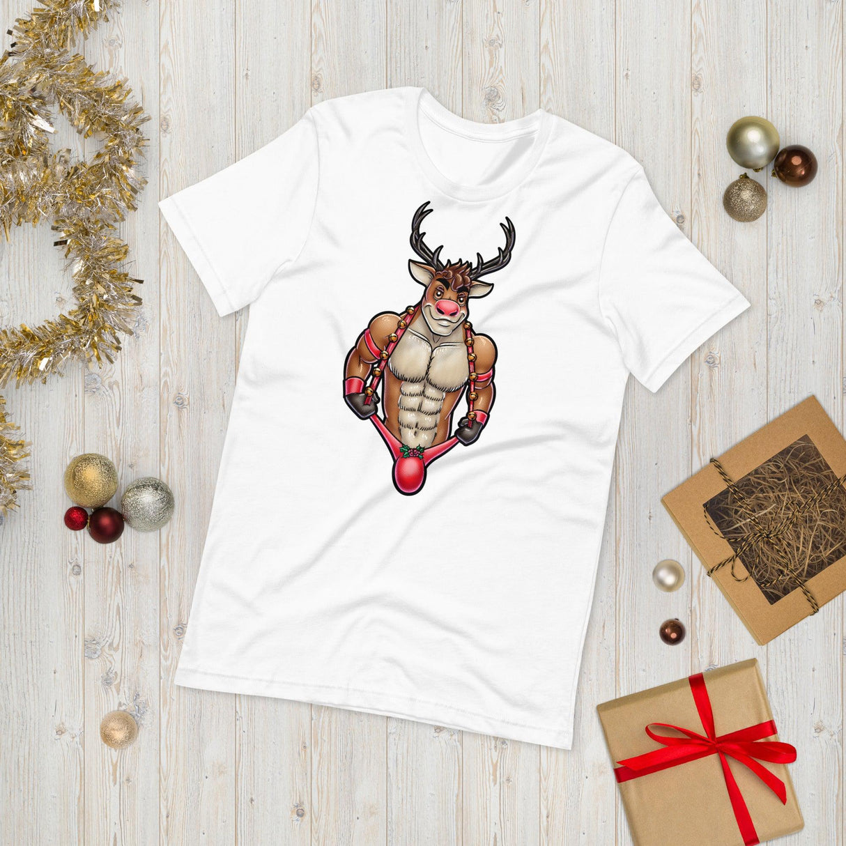 Then All the Reindeer Loved Him-Christmas T-Shirts-Swish Embassy