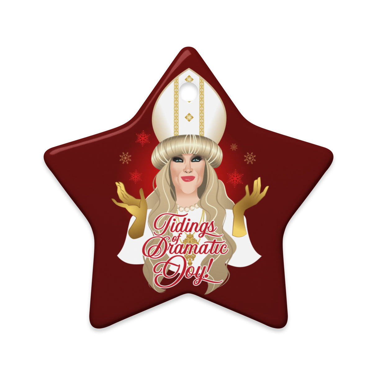 Tidings of Dramatic Joy (Ceramic Ornament)-Swish Embassy