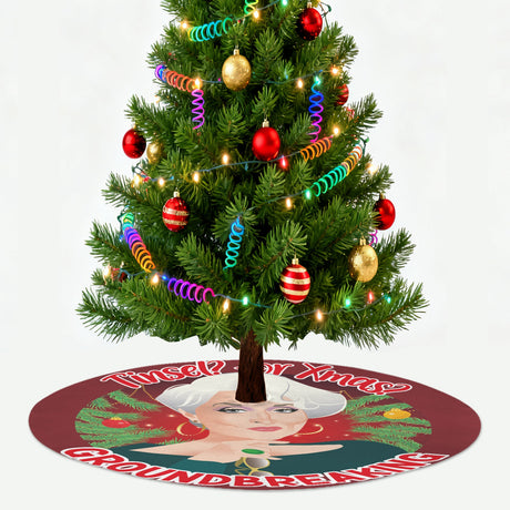Tinsel for XMas (Tree Skirt)-Tree Skirts-Swish Embassy