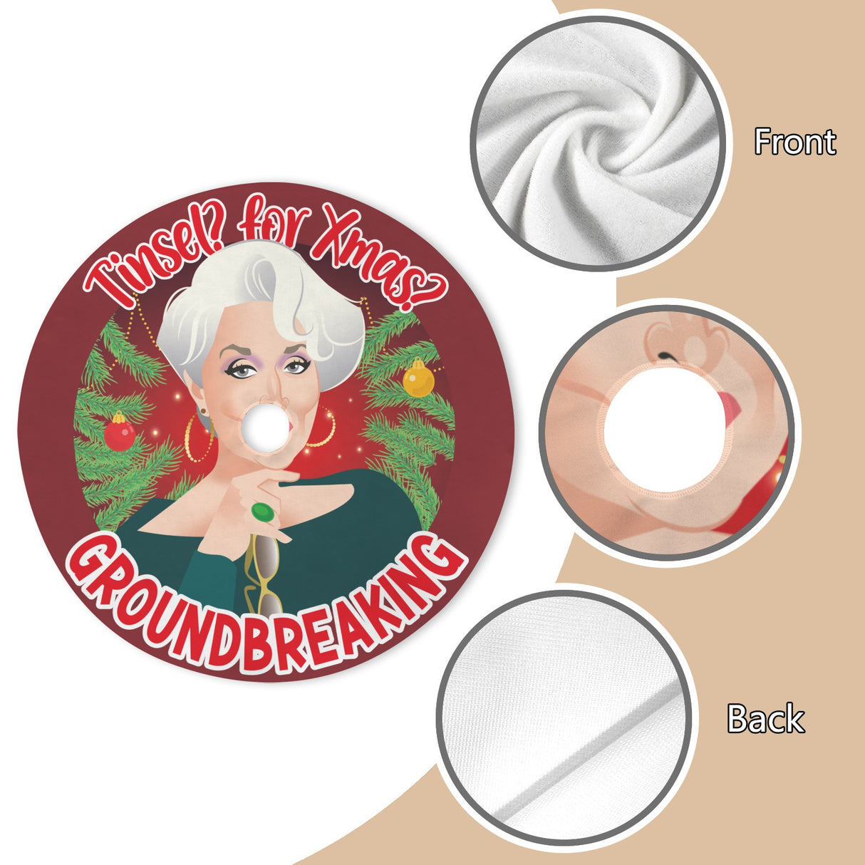 Tinsel for XMas (Tree Skirt)-Tree Skirts-Swish Embassy