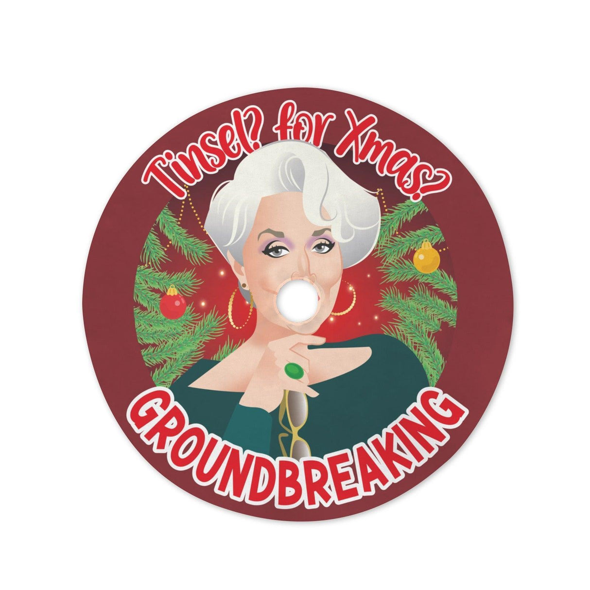 Tinsel for XMas (Tree Skirt)-Tree Skirts-Swish Embassy