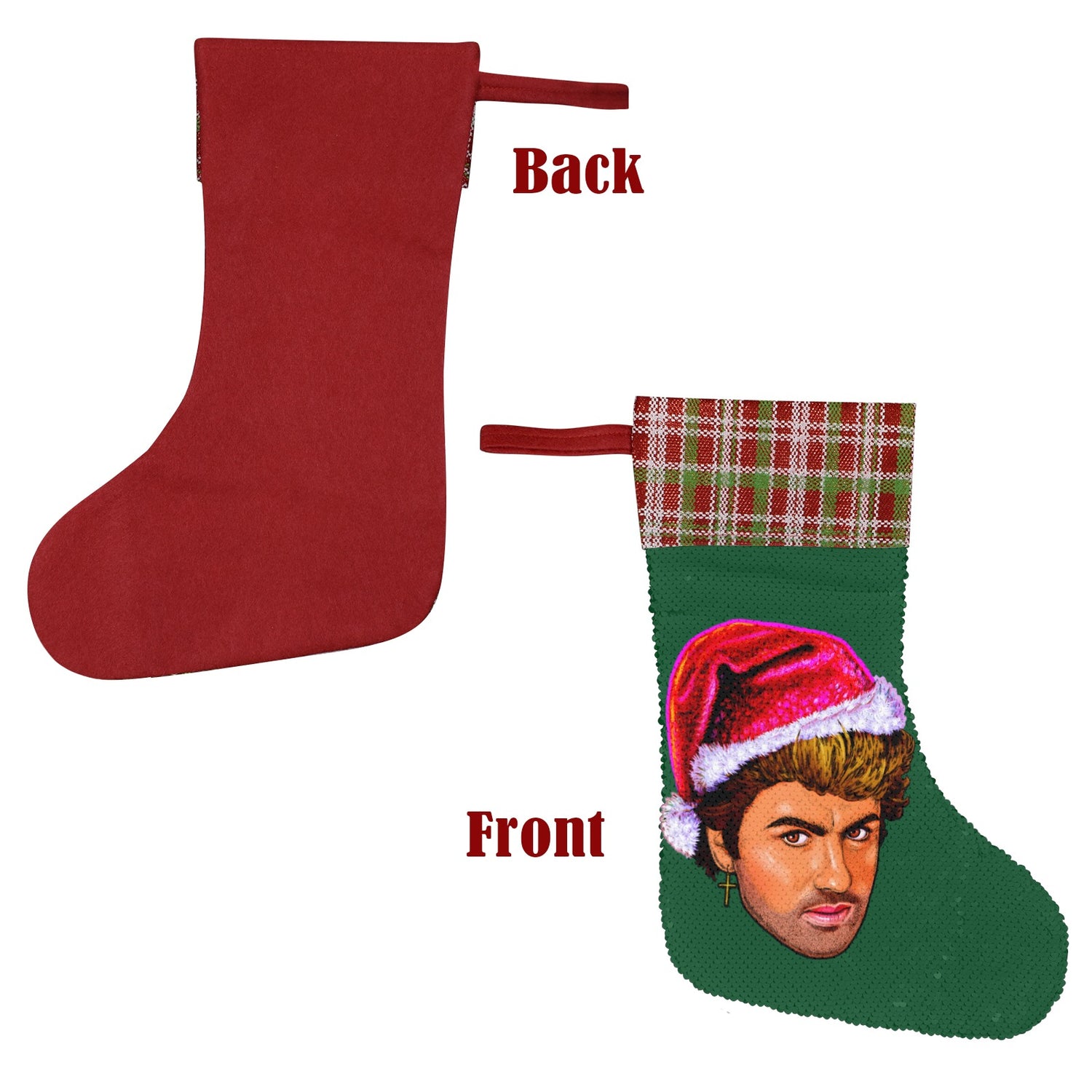 Wake Me Up Before You Ho Ho (Sequin Christmas Stocking)-Christmas Stockings-Swish Embassy