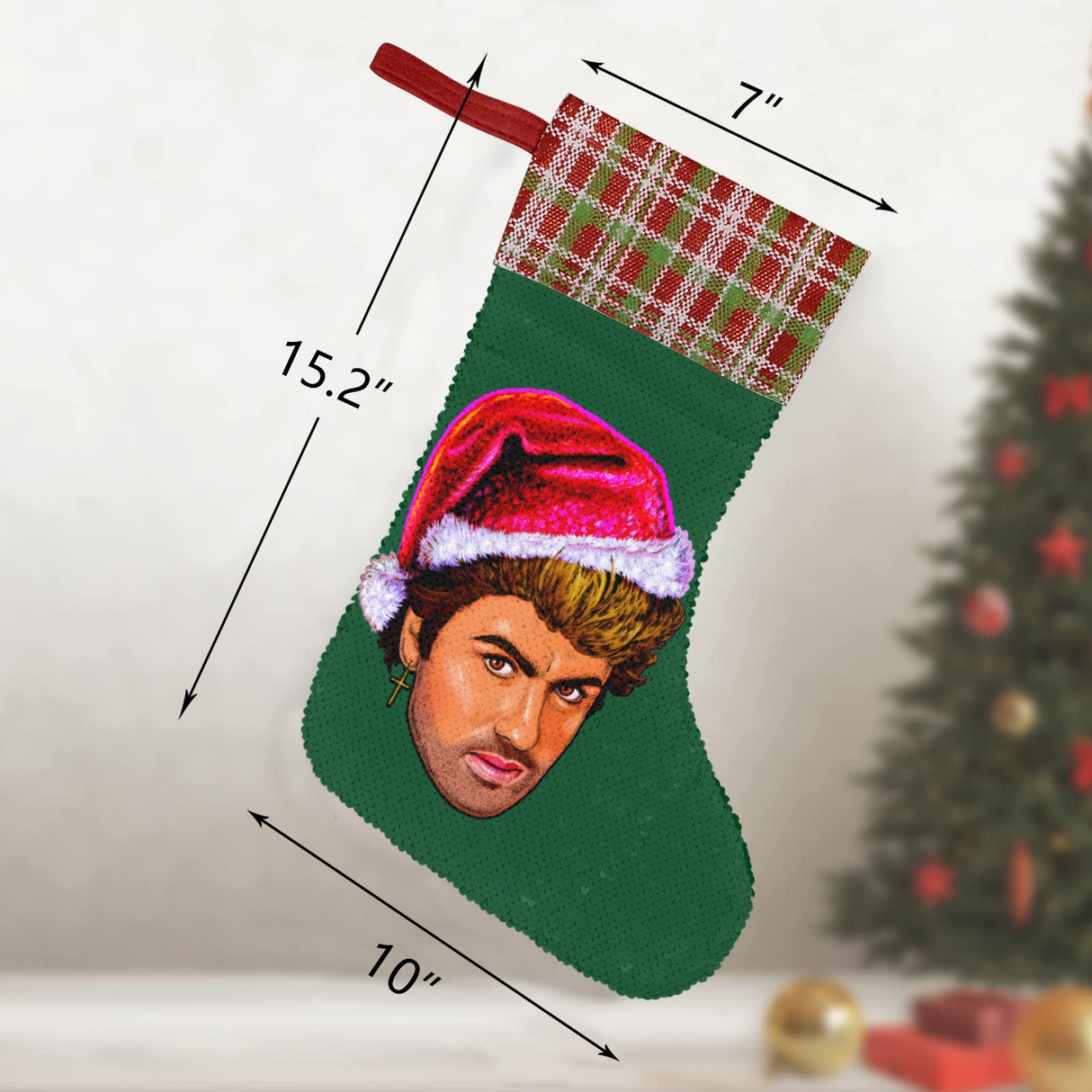 Wake Me Up Before You Ho Ho (Sequin Christmas Stocking)-Christmas Stockings-Swish Embassy