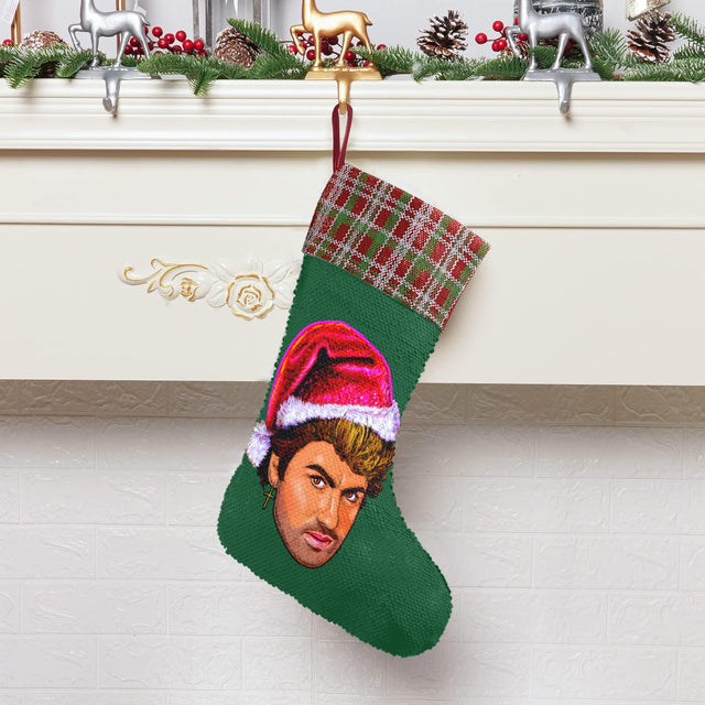 Wake Me Up Before You Ho Ho (Sequin Christmas Stocking)-Christmas Stockings-Swish Embassy