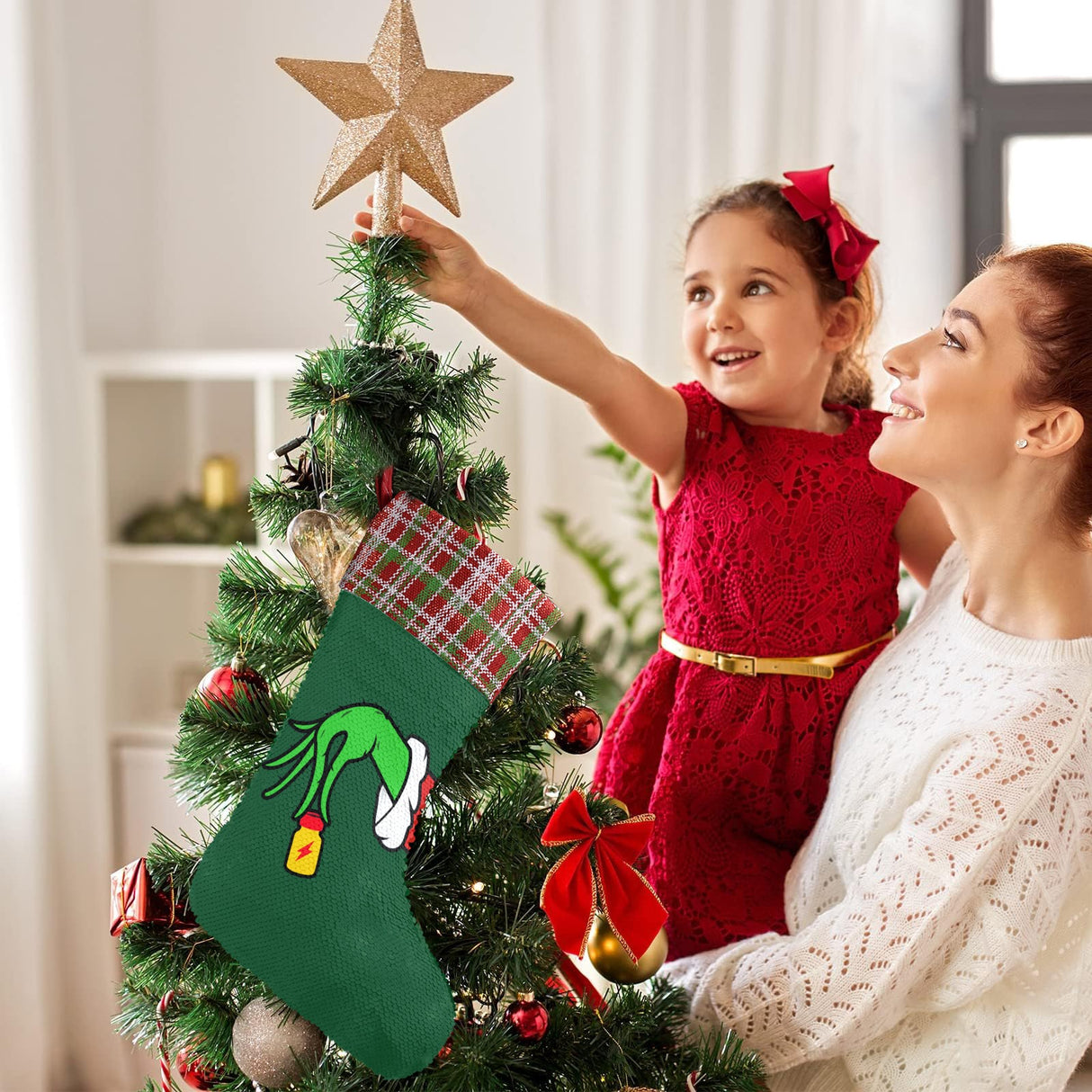 Whiff-Mas (Sequin Christmas Stocking)-Christmas Stockings-Swish Embassy