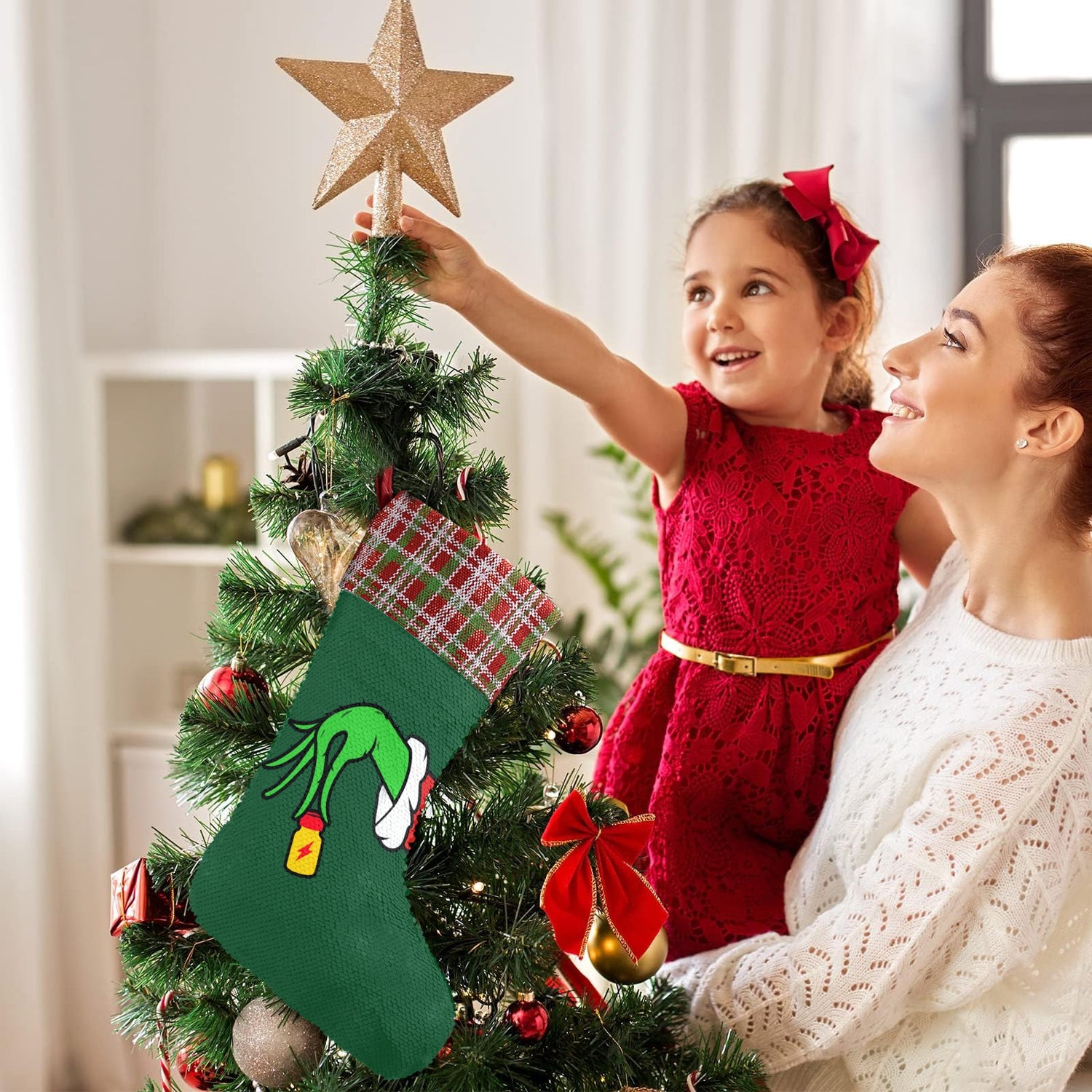 Whiff-Mas (Sequin Christmas Stocking)-Christmas Stockings-Swish Embassy