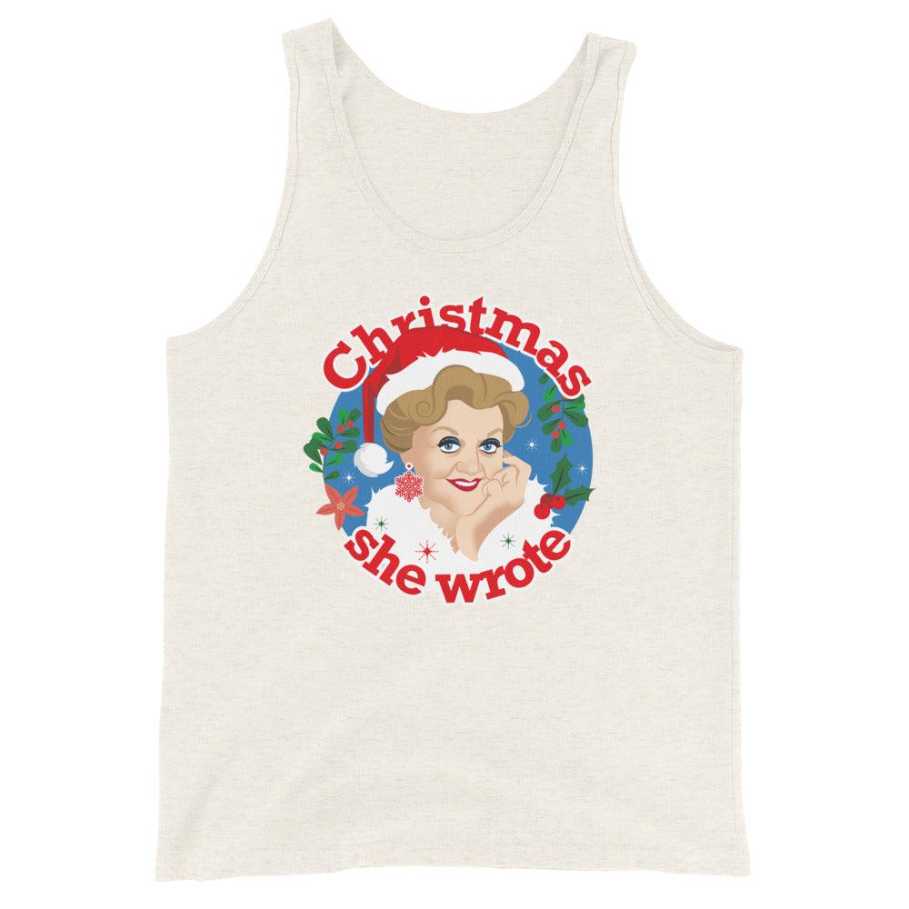 Xmas She Wrote (Tank Top)-Christmas Tank Tops-Swish Embassy