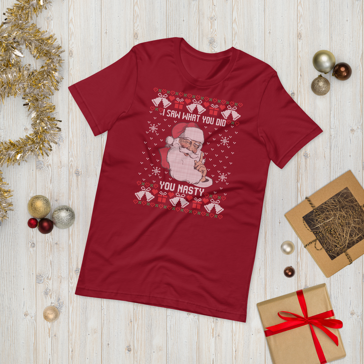 You Nasty (Ugly Christmas)-Christmas T-Shirts-Swish Embassy