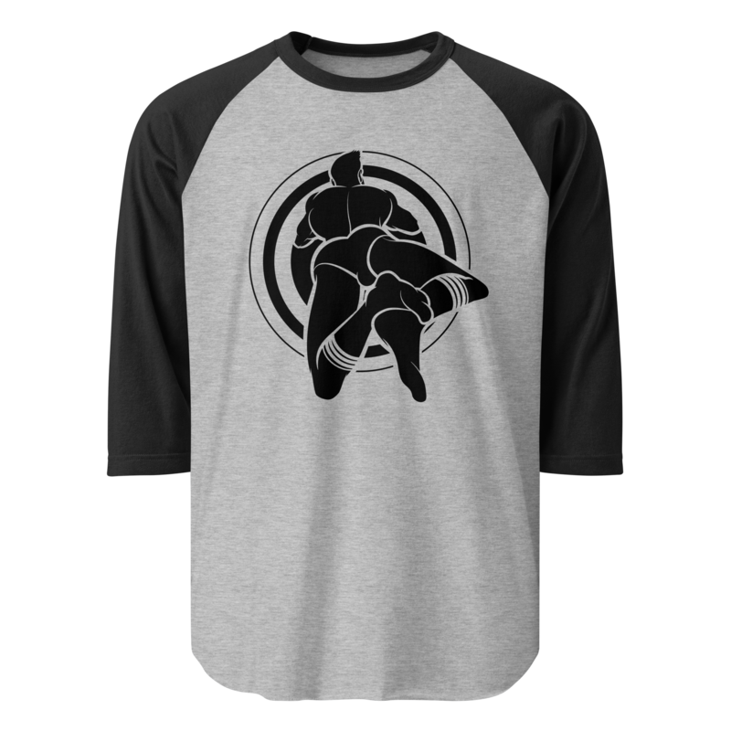 Bullseye (Raglan) - Heather Grey/Black