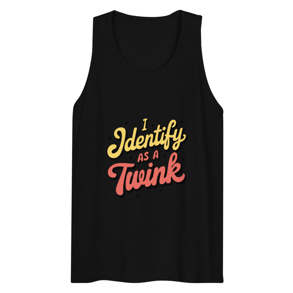 I Identify as a Twink (Tank Top) - Black