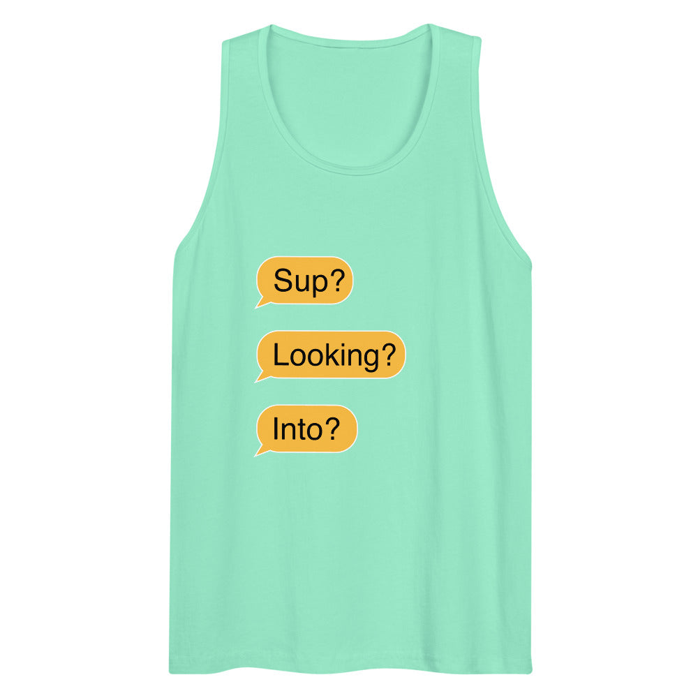 Sup? Looking? Into? (Tank Top) - Mint