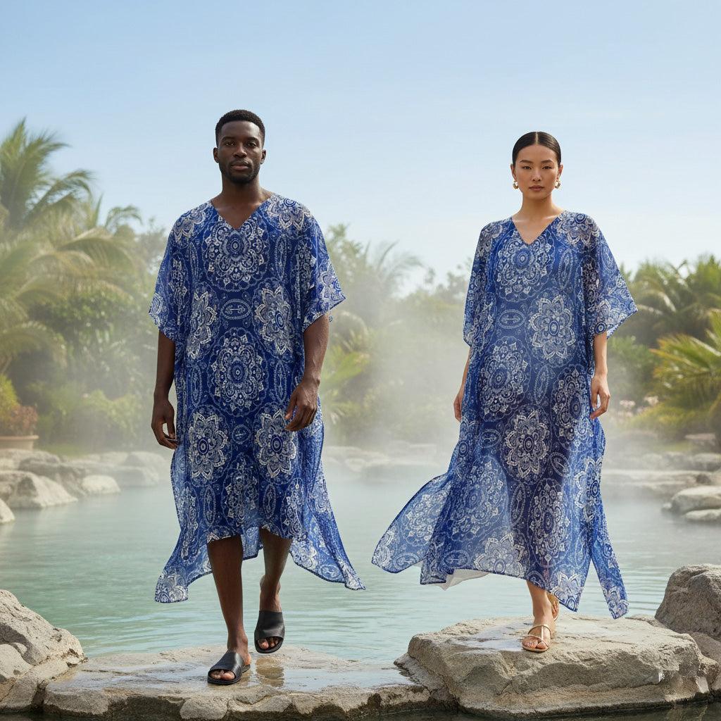 Blue Mendala (Kaftan)-Kaftan-Swish Embassy