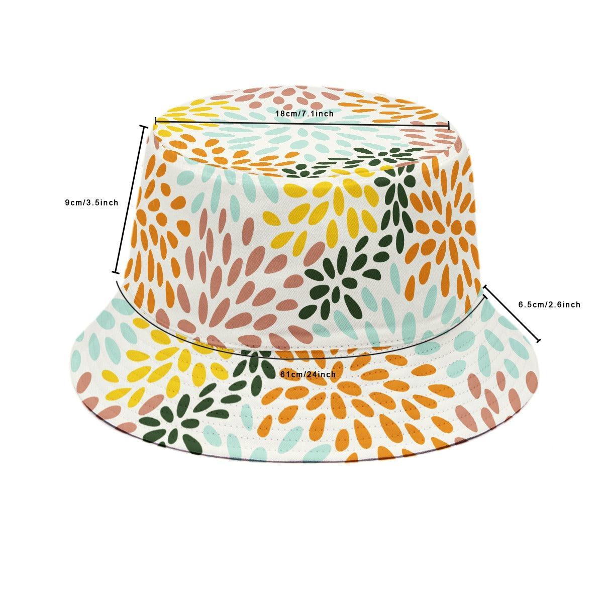 Chrysanthemum (Allover Bucket Hat)-Allover Bucket Hat-Swish Embassy