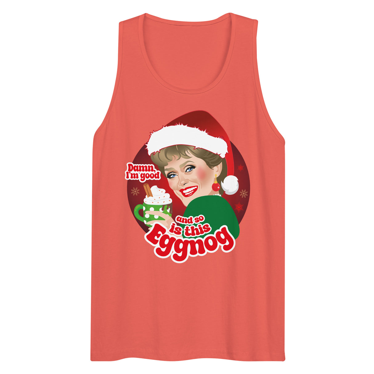 Damn Eggnog (Tank top)-Christmas Tank Tops-Swish Embassy