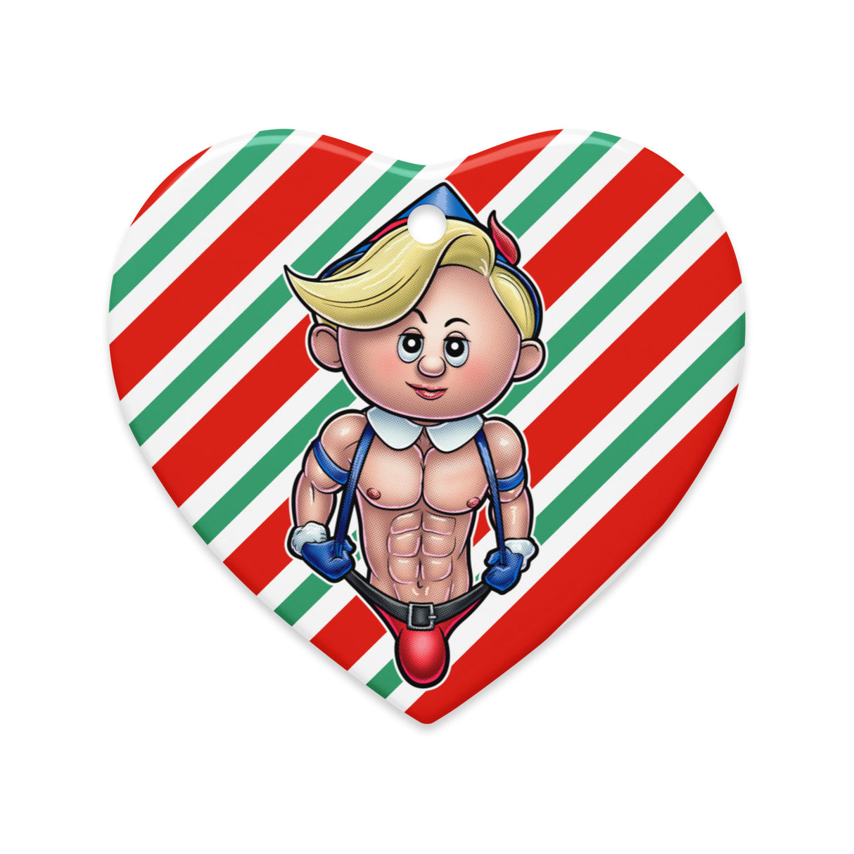 Elfin Good Time (Ceramic Ornament)-Ceramic Ornament-Swish Embassy