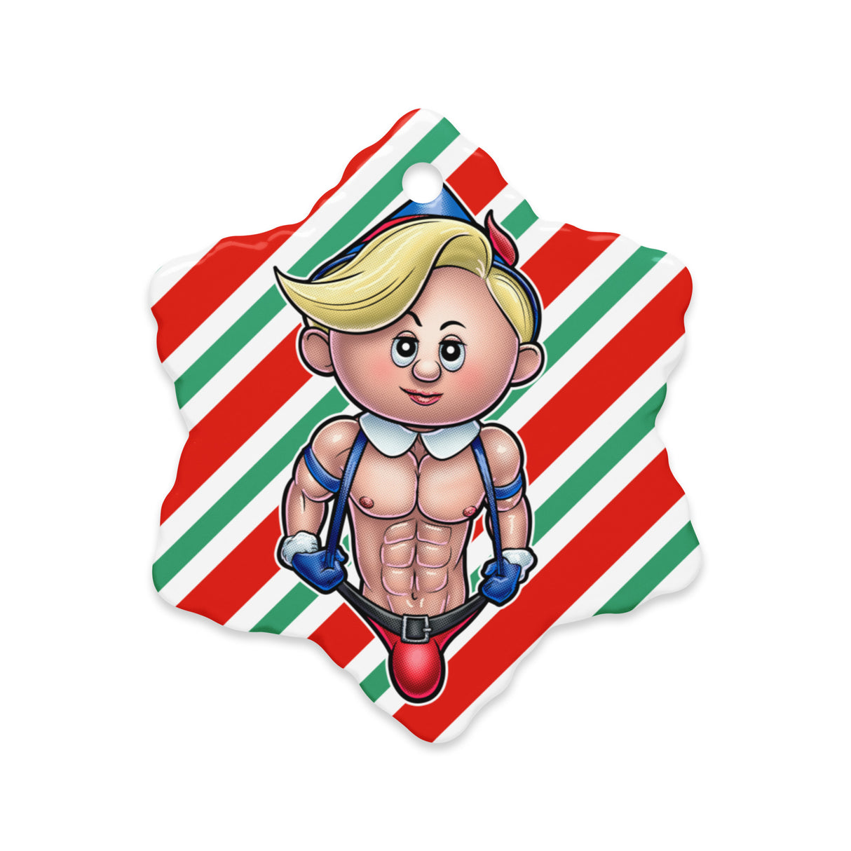 Elfin Good Time (Ceramic Ornament)-Ceramic Ornament-Swish Embassy