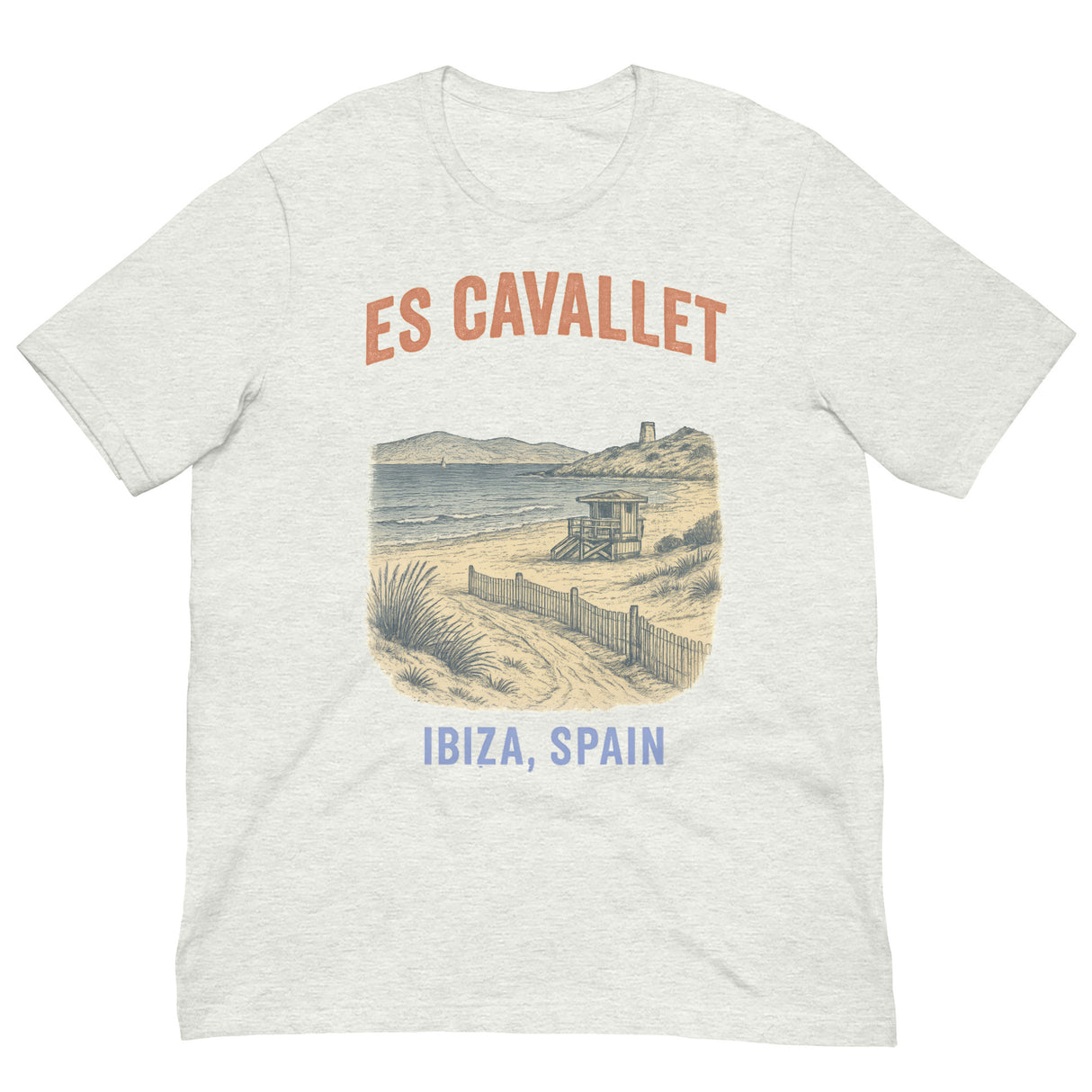 Es Cavallet Beach-T-Shirts-Swish Embassy