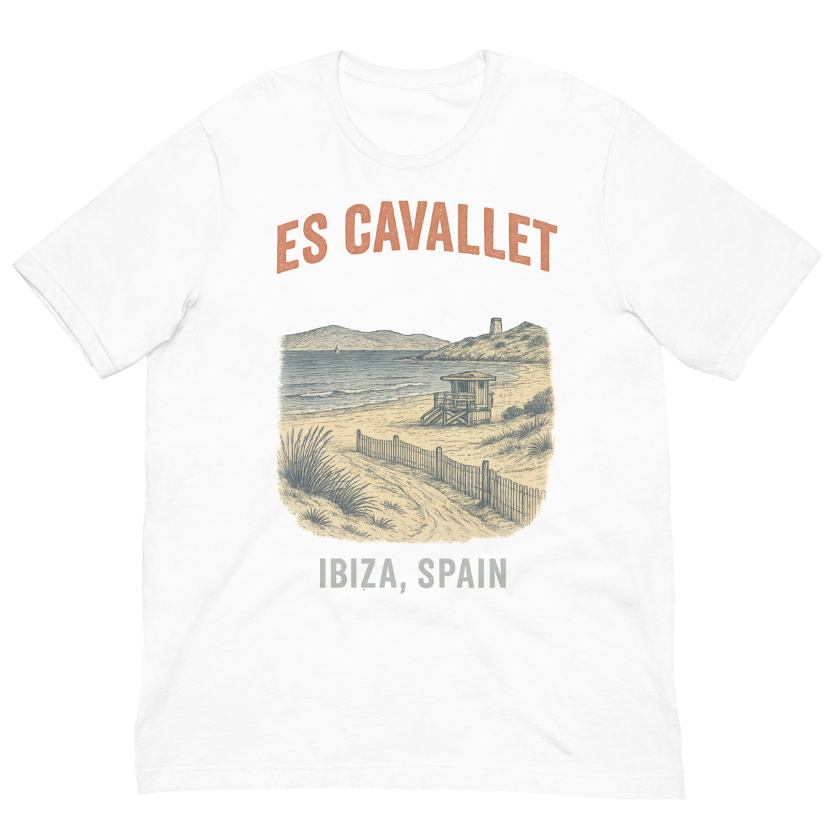 Es Cavallet Beach-T-Shirts-Swish Embassy