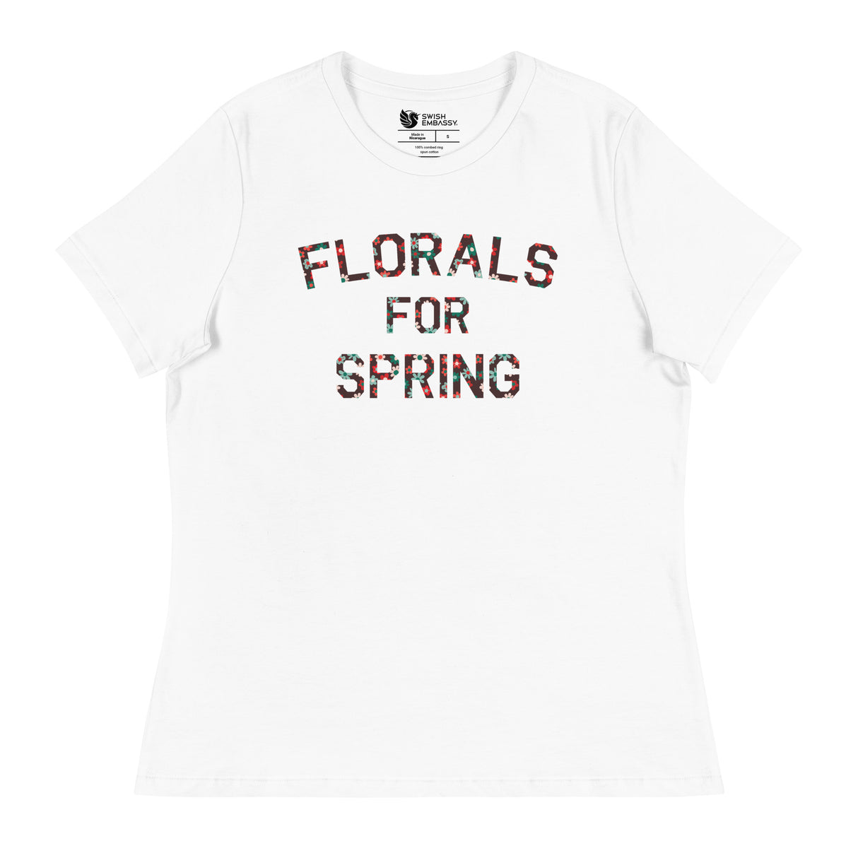 Florals for Spring (Women's Relaxed T-Shirt)-Women's T-Shirts-Swish Embassy