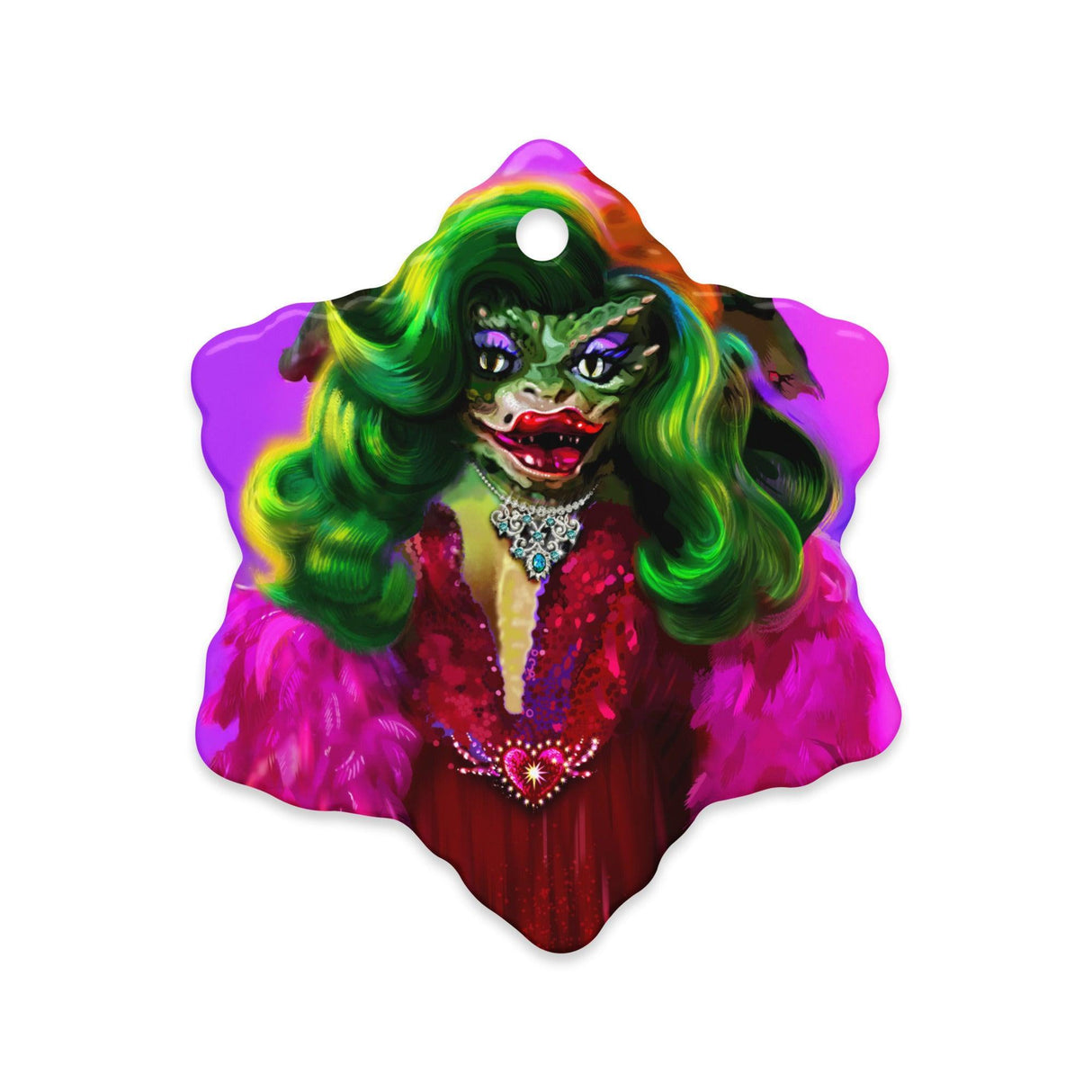 Greta Glamazon (Ceramic ornament)-Ceramic Ornament-Swish Embassy