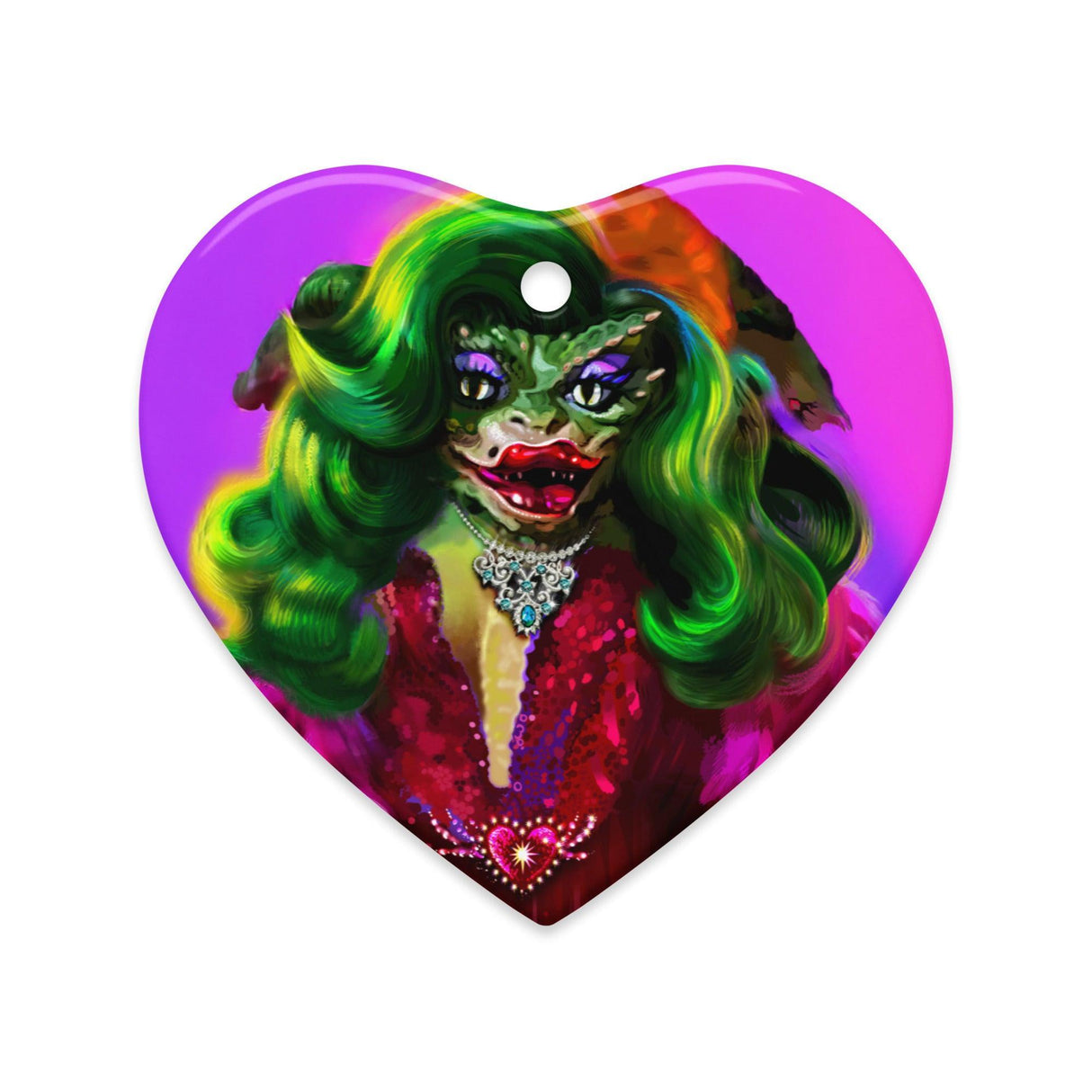 Greta Glamazon (Ceramic ornament)-Ceramic Ornament-Swish Embassy