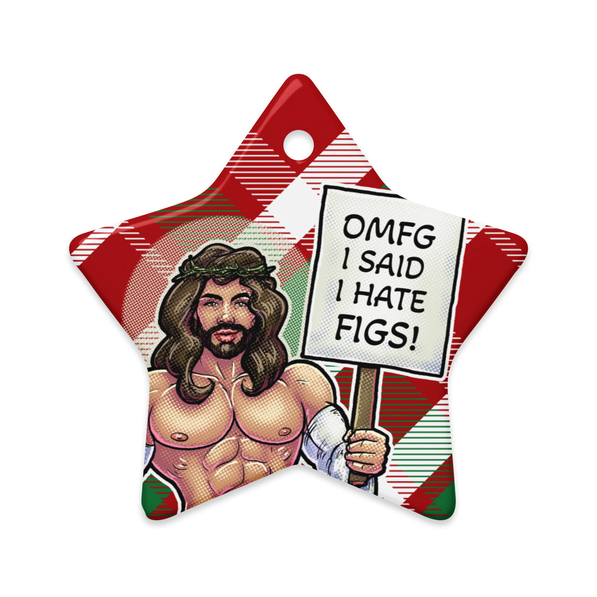 Hates Figs (Ceramic ornament)-Ceramic Ornament-Swish Embassy